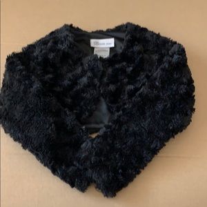 BonnieJean black faux shrug
